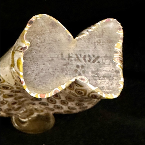 Lenox "Golden Luck" Elephant Murano Art Glass Millefiori Italian Trunk Up MINT - Picture 6 of 6